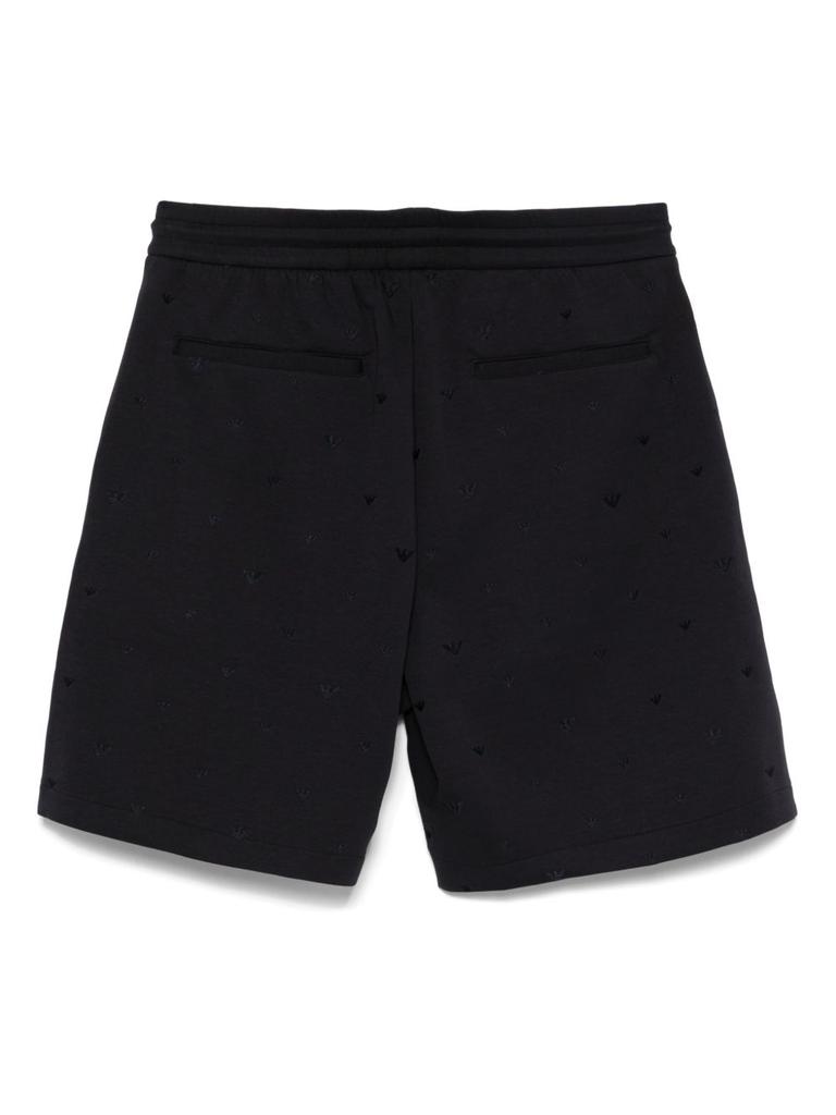 Emporio Armani ALLOVER LOGO COTTON SHORTS