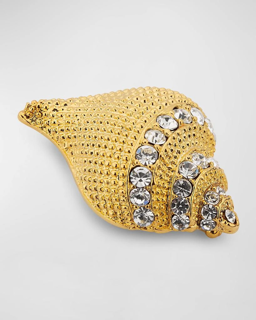 Kenneth Jay Lane Seashell with Crystal Accent Pin 5