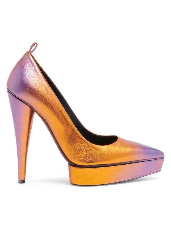 Tom Ford 120MM Metallic Leather Platform Pumps 1