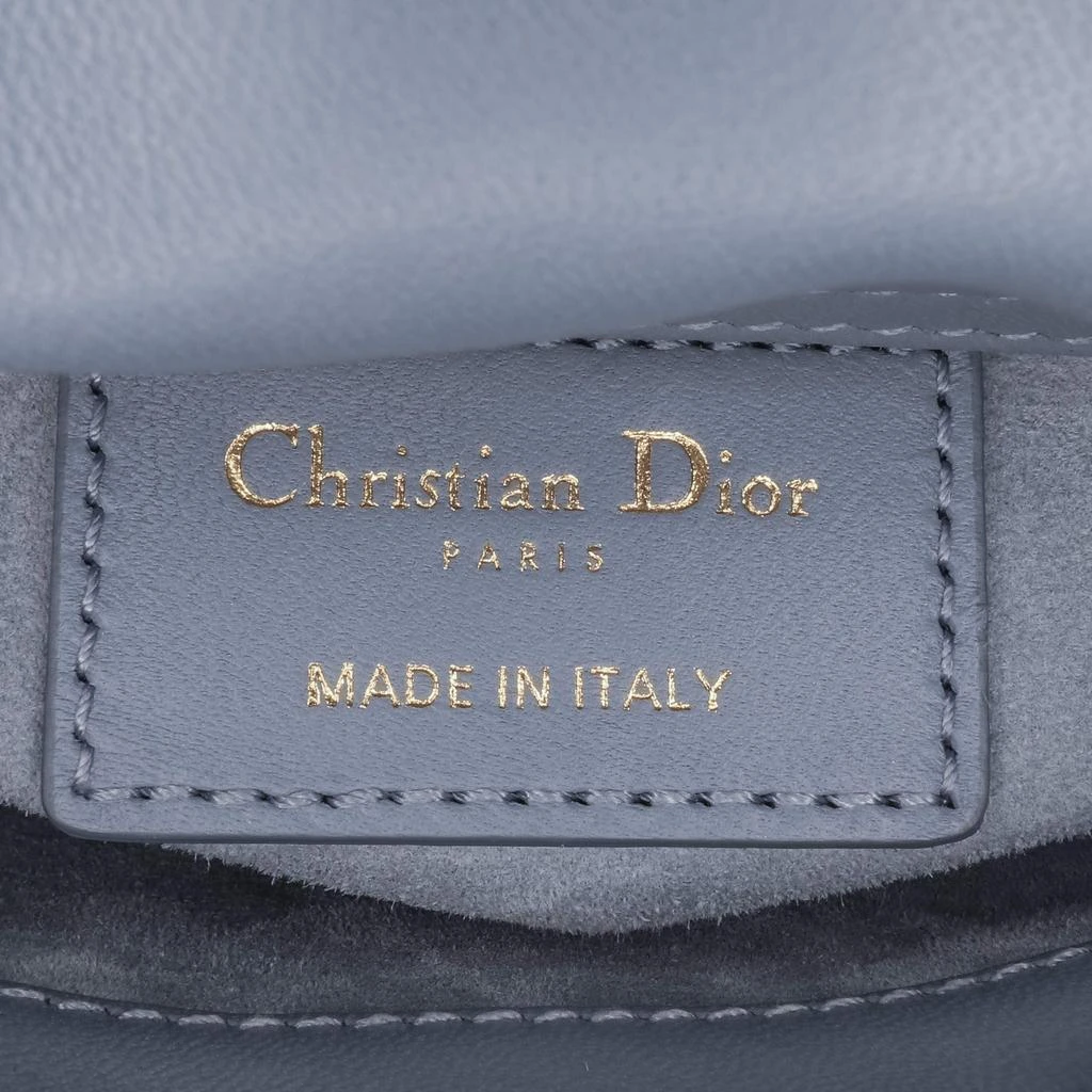 Dior Dior Light Blue Lambskin Leather Micro Cannage Lady Dior Shoulder Bag 6