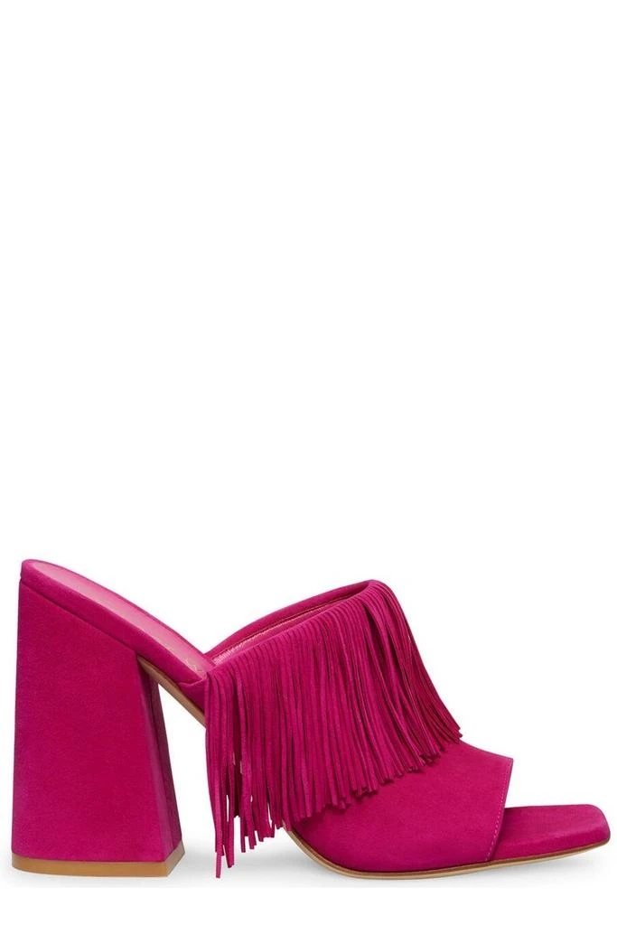 Stuart Weitzman Stuart Weitzman Tia Fringed 100 Heeled Slides 1