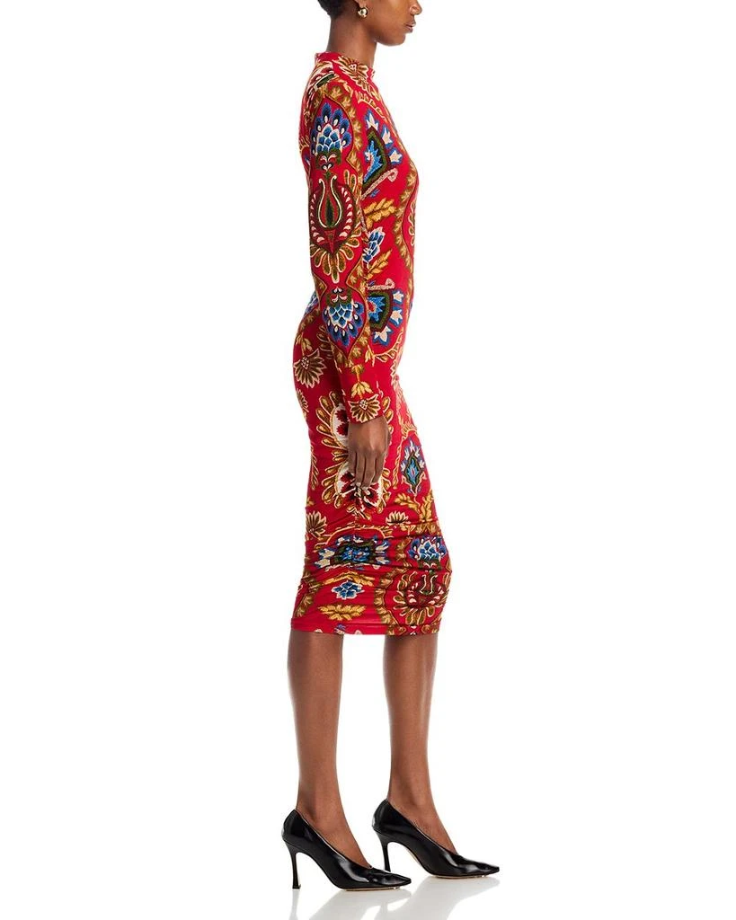 FARM Rio Red Folk Tapestry Jersey Mini Dress, Folk Tapestry Red / XL