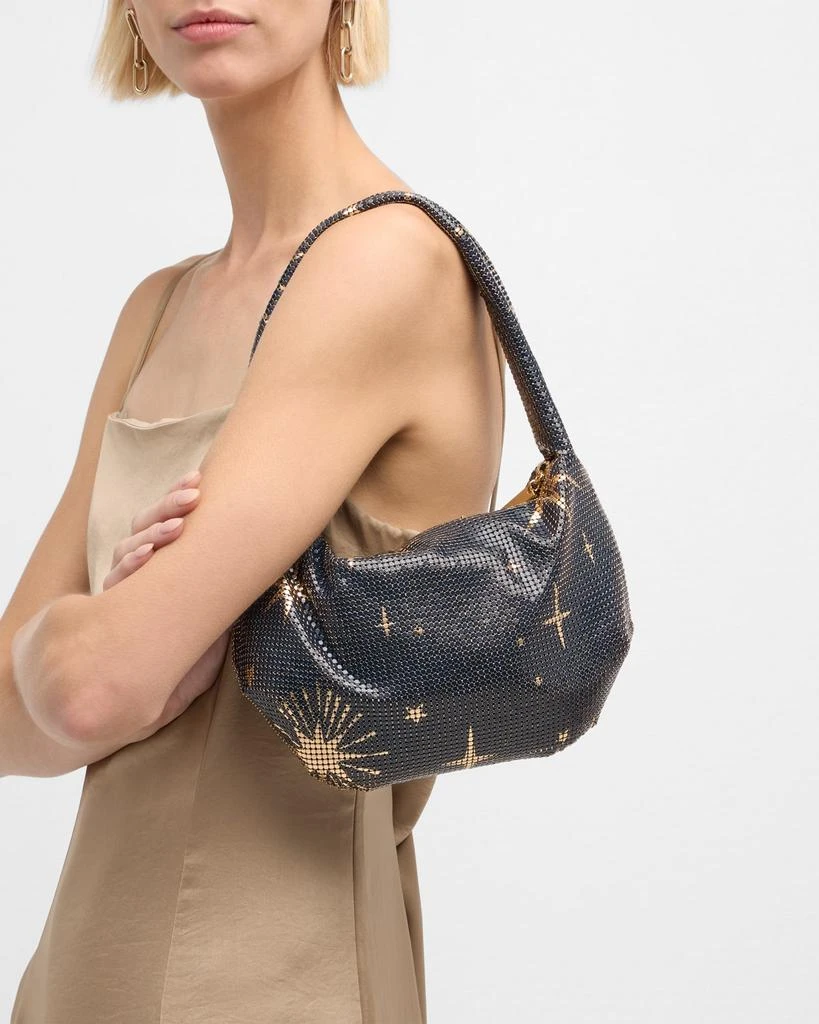Whiting & Davis Diana Star-Print Hobo bag 5