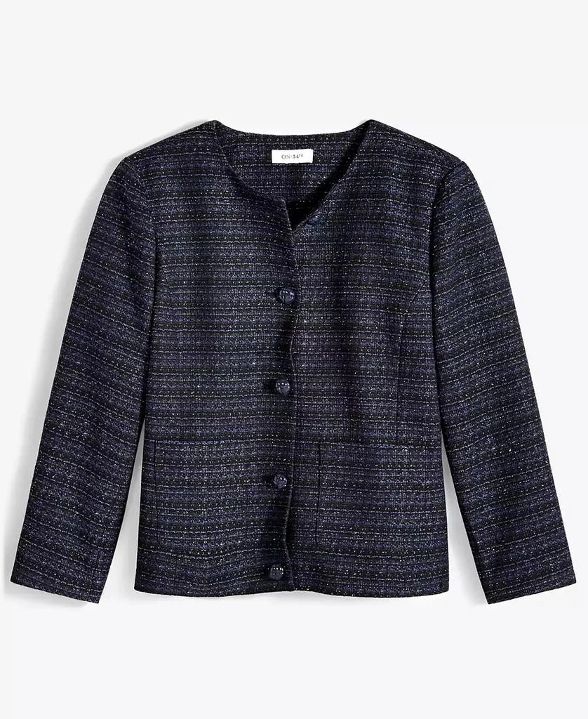 On 34th Women's Tweed Collarless Jacket, Created for Macy's 5