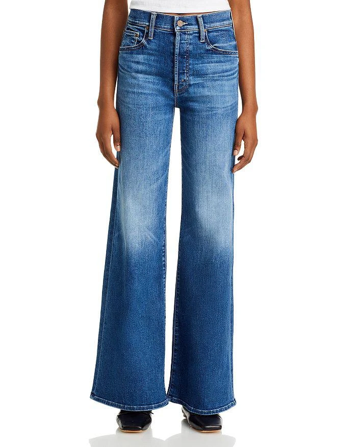 MOTHER The Tomcat Roller Sneak High Rise Wide Leg Jeans in Sixth Sense 7