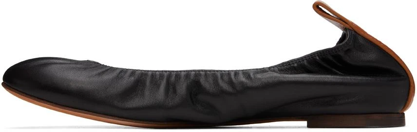 Lanvin Black Leather Ballerina Flats 3