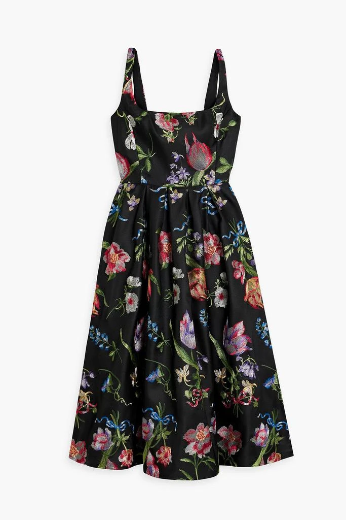 Petunia long Dress in cotton and viscose duchesse