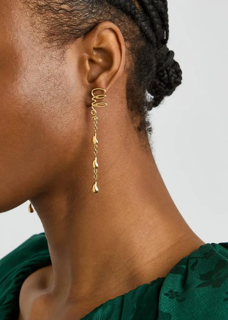 Chloé Iconic logo drop earrings 2