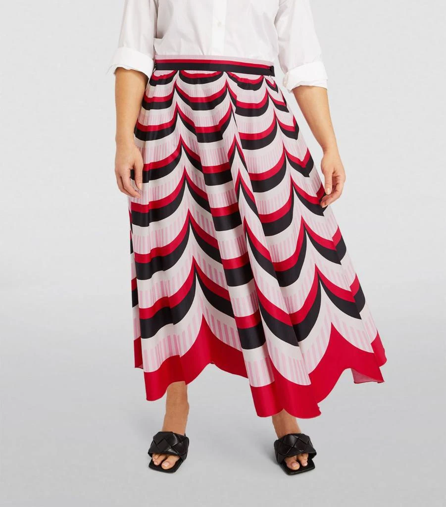 Marina Rinaldi x Mary Katrantzou Stripe Print Midi Skirt 3