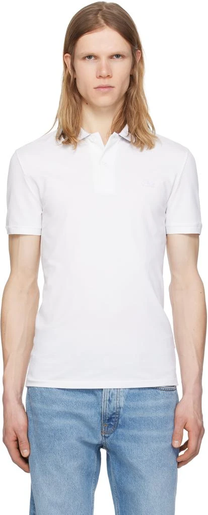 Lacoste White Slim Fit Branded Polo 1