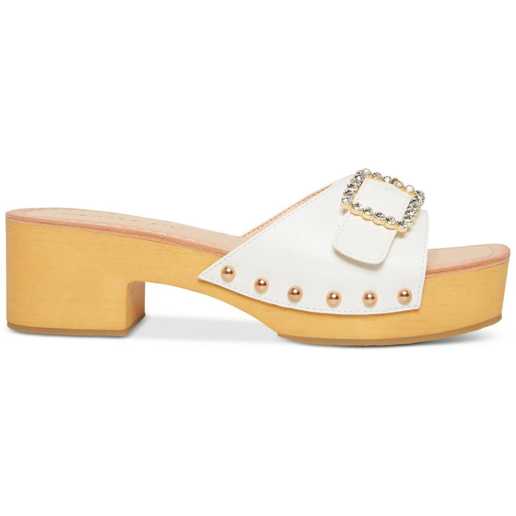 Madden Girl Anikka Womens Faux Leather Rhinestone Slide Sandals 2