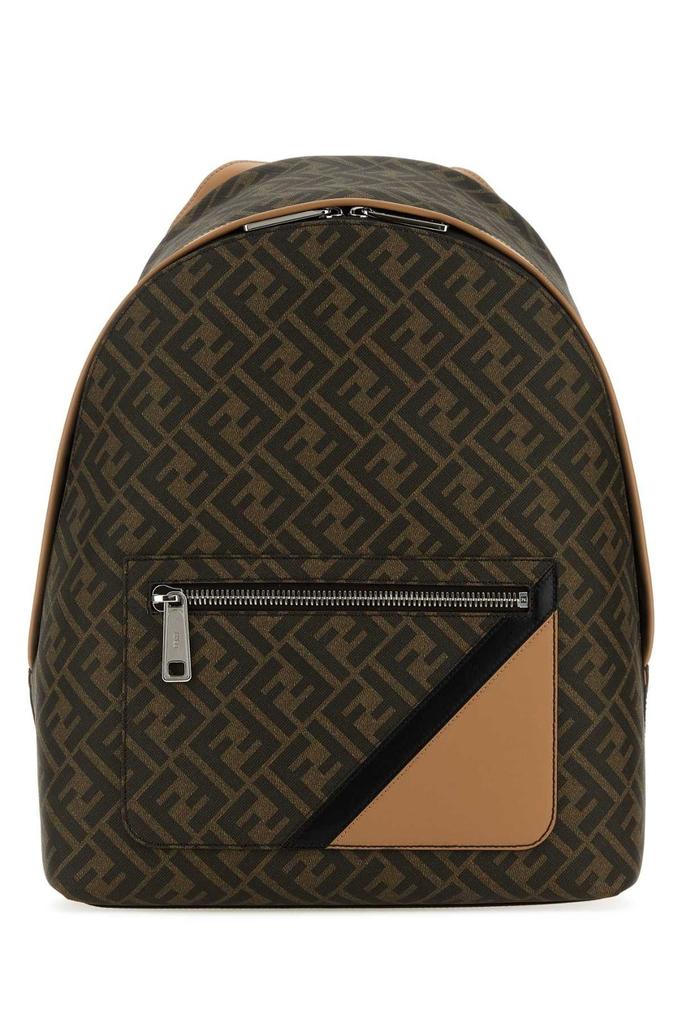 Fendi ◆ Chiodo Diagonal Medium Backpack Fendi Diagonal Fendi Chiodo Medium Fabric Brown | Fendi