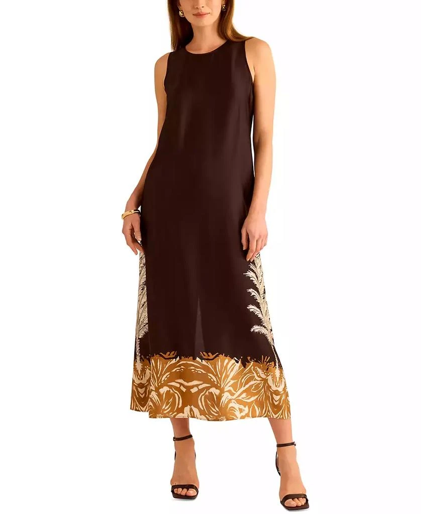 Vince Camuto Women's Sleeveless Back-Slit A-Line Dress 8