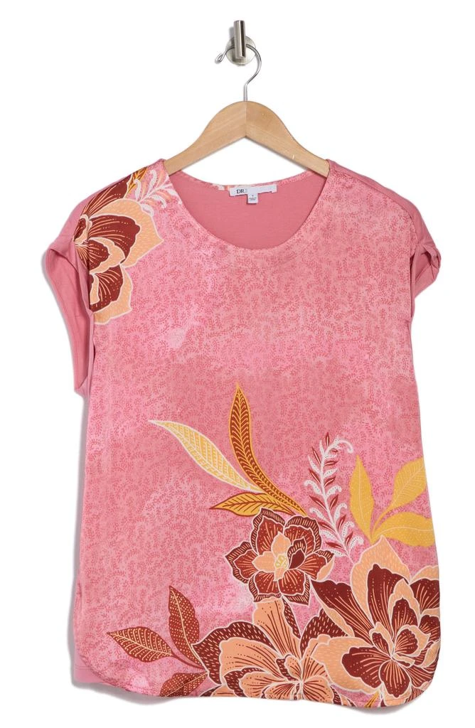 DR2 by Daniel Rainn Floral Satin T-Shirt 3