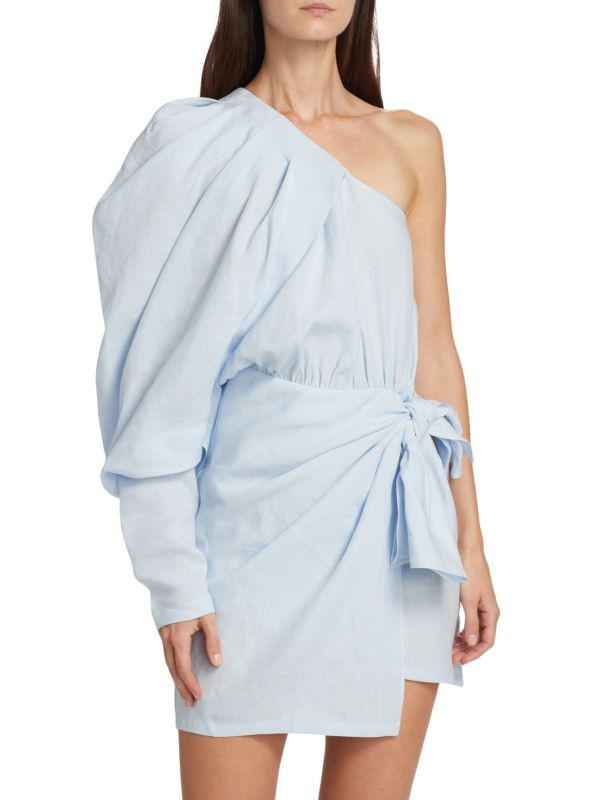 Piece of White Galilea One Shoulder Wrap Dress