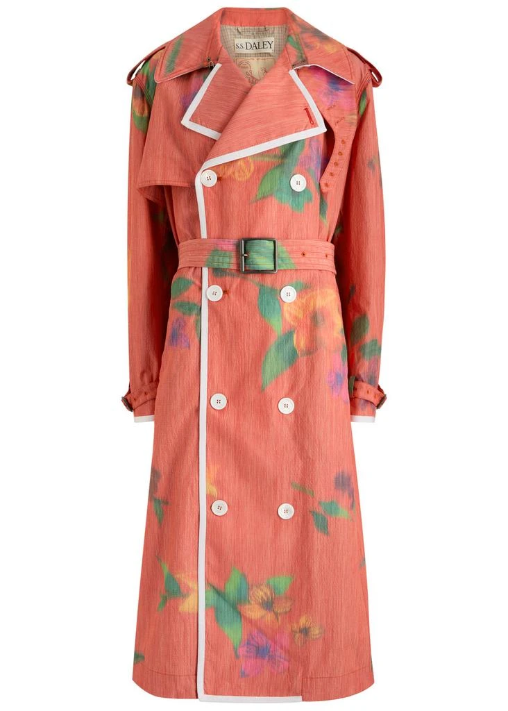 SS DALEY Edna floral-print woven trench coat 1