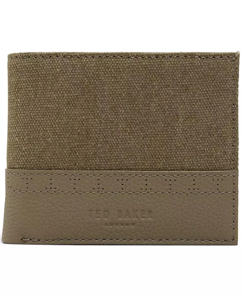 Ted Baker London Canvas Olive Leather Wallet 1
