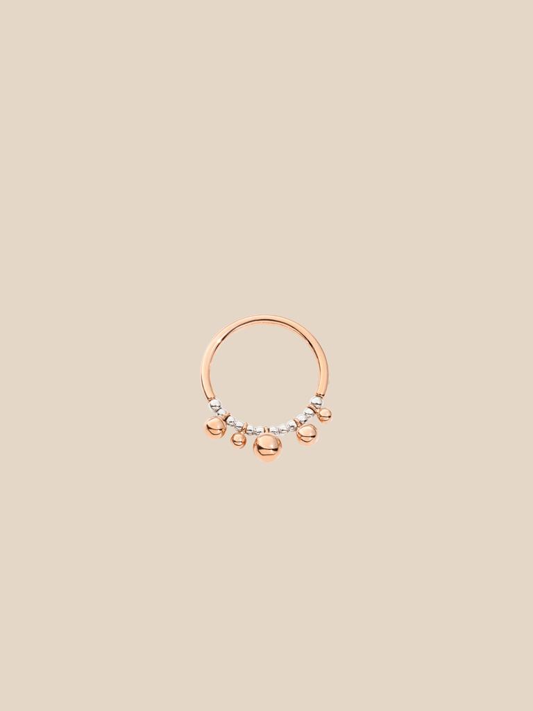 Dodo 9 kt rose gold Bollicine Dodo ring with 9 kt rose gold spheres