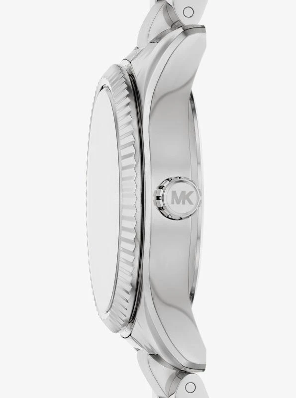 Michael Kors Petite Lexington Pavé Silver-Tone Watch 2