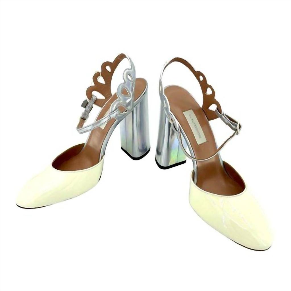 L'AUTRE CHOSE L'Autre Chose - Women's Vernice Lame Patent Leather Block Heel Pumps