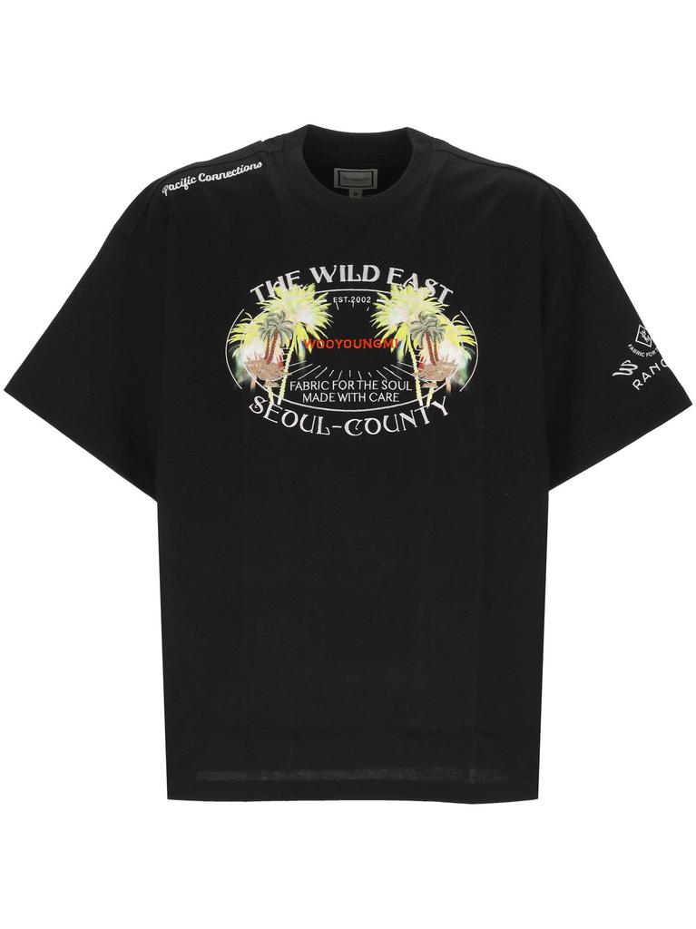Wooyoungmi Black Square Label T-Shirt - T-Shirts - BeyondStyle
