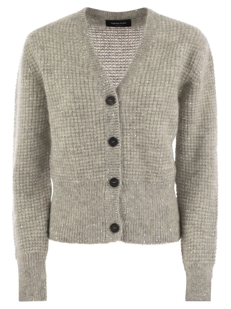 Fabiana Filippi Fabiana Filippi Sequin-Embellished V-Neck Cardigan 1