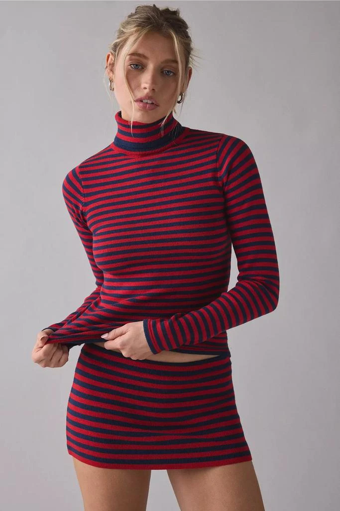 Frankies Bikinis Frankies Bikinis Milo Sunday Stripe Turtleneck Sweater 1