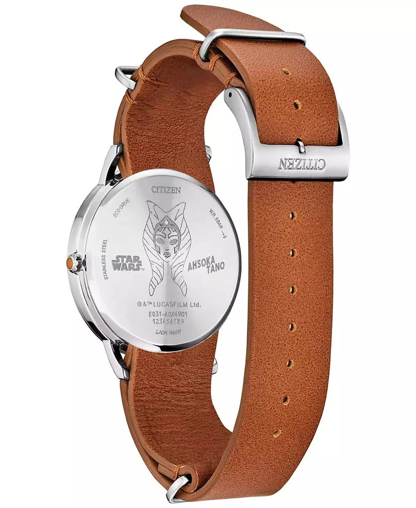 Citizen Eco-Drive Men's Star Wars Ahsoka Tano Brown Leather Strap Watch 41mm 3