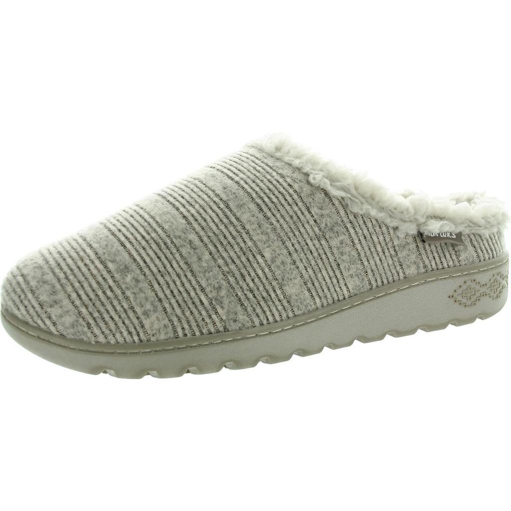 MUK LUKS Womens Faux Fur Lined Faux Fur Slide Slippers