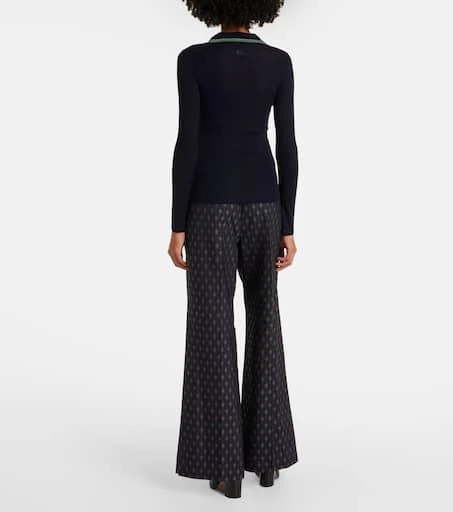 ETRO Printed wool and cotton polo sweater 3