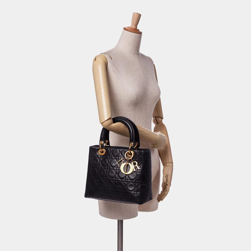 Dior Dior Black Medium Lambskin Cannage Lady Dior 8