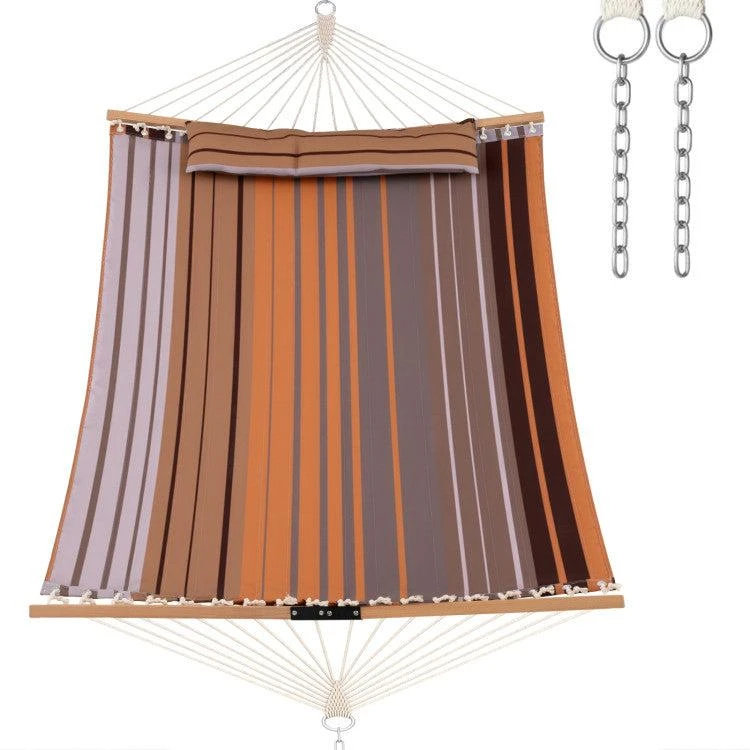 Hivvago Patio Hammock Foldable Portable Swing Chair Bed with Detachable Pillow 7