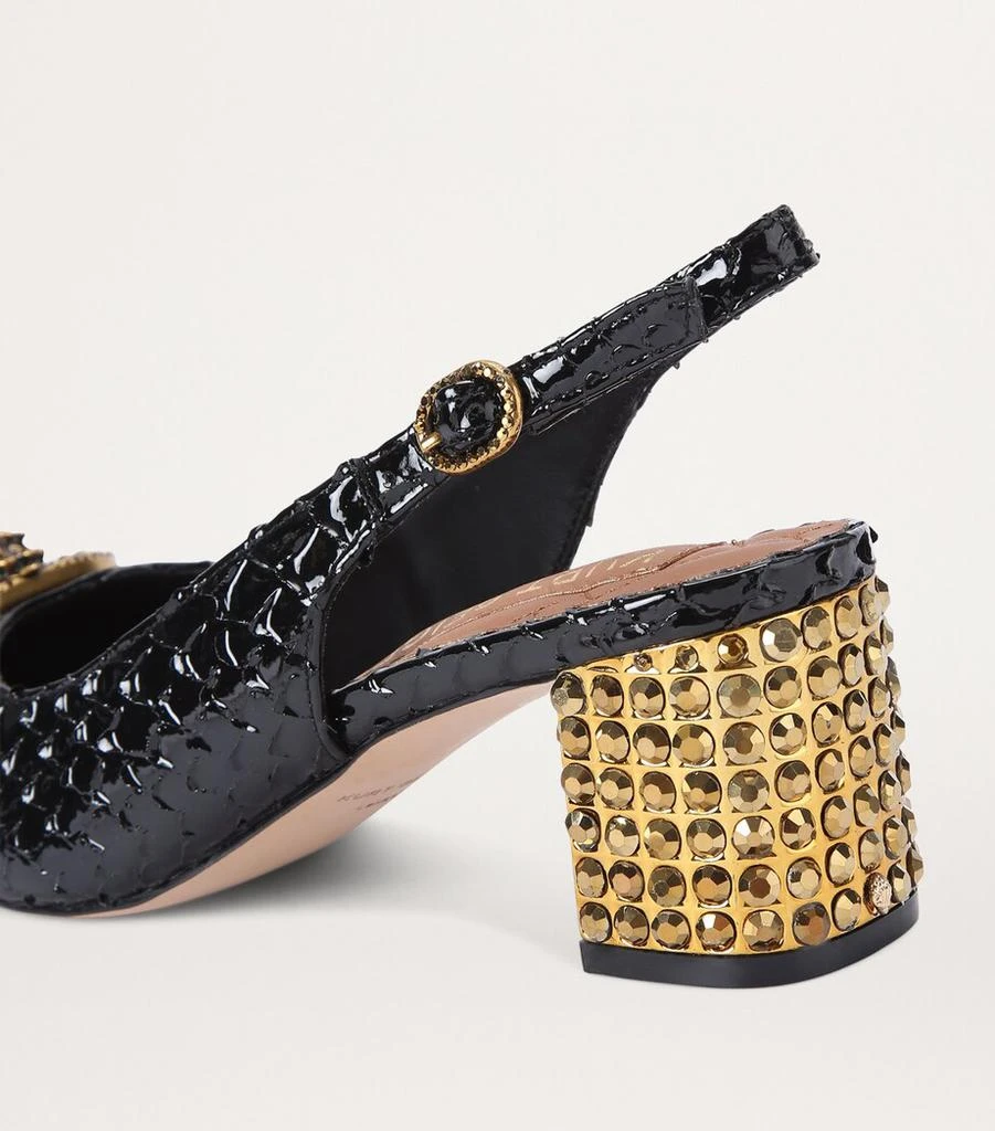 Kurt Geiger Snake-Effect Chelsea Slingback Pumps 2