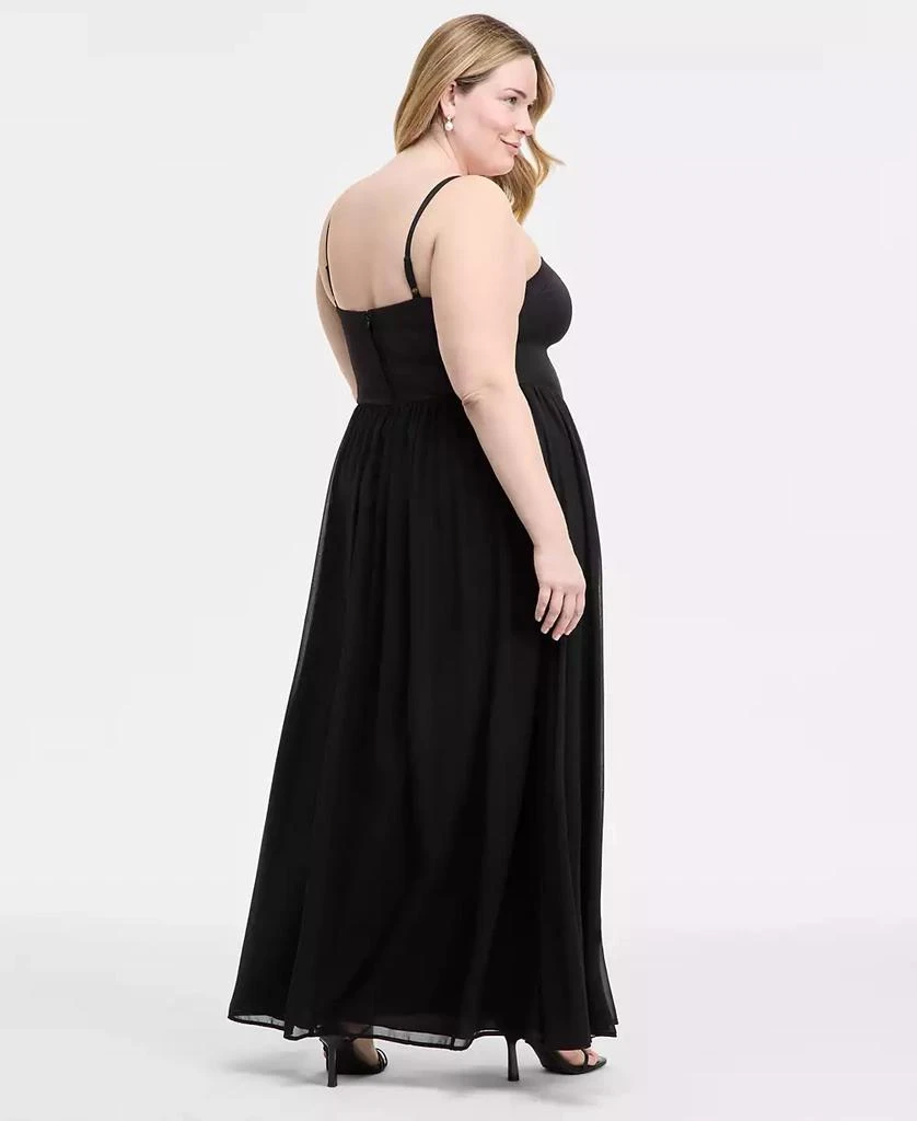 SENI & CADE Plus Size Sweetheart-Neck Sleeveless Gown 2