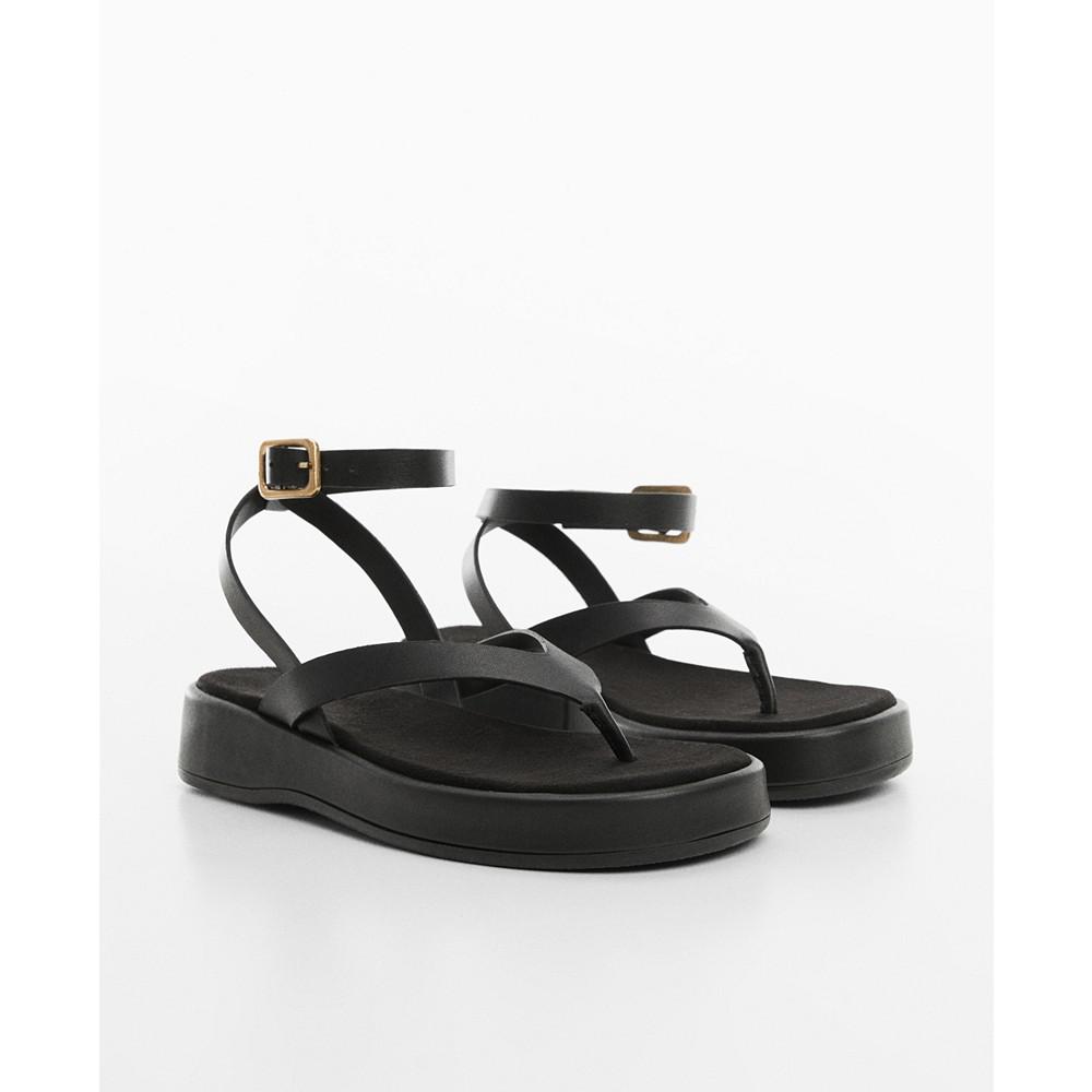 MANGO Women's Platform Strap Sandals
