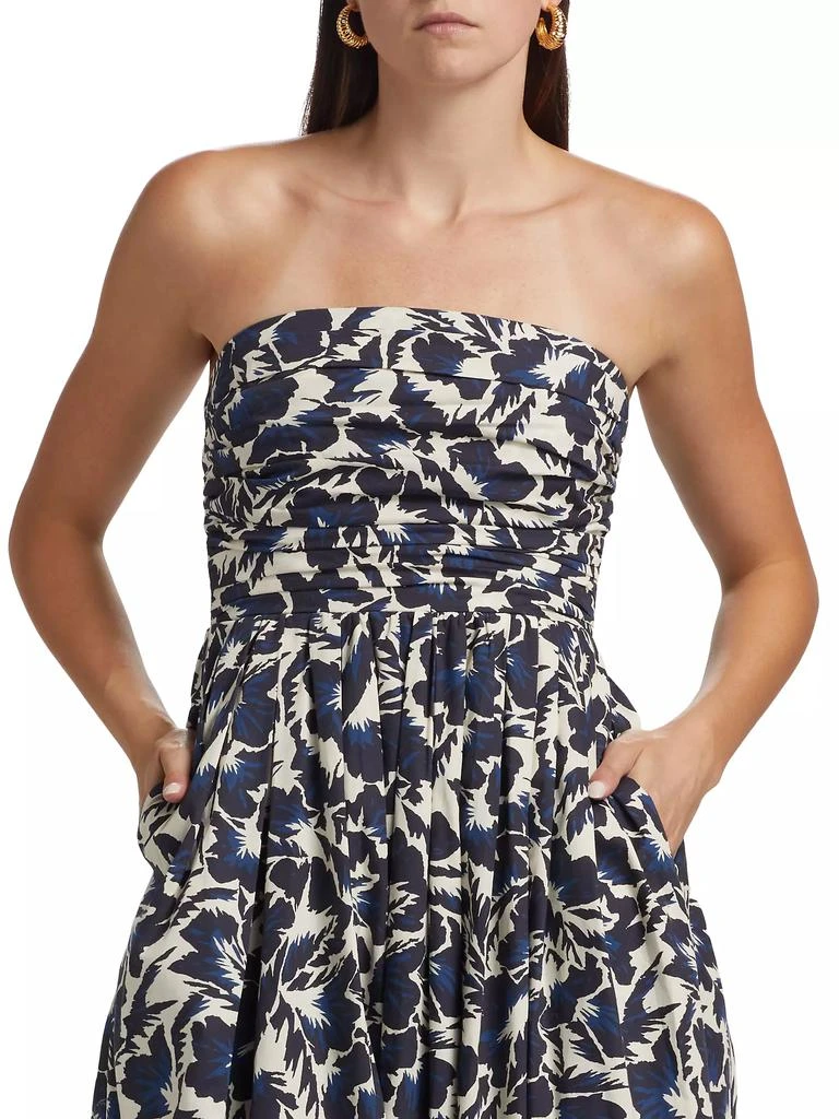 A.L.C. Tate Floral Strapless Midi-Dress 6