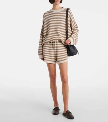 Brunello Cucinelli Striped cotton-blend shorts 2