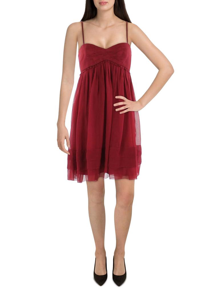 Amanda Uprichard Womens Chiffon Tiered Mini Dress