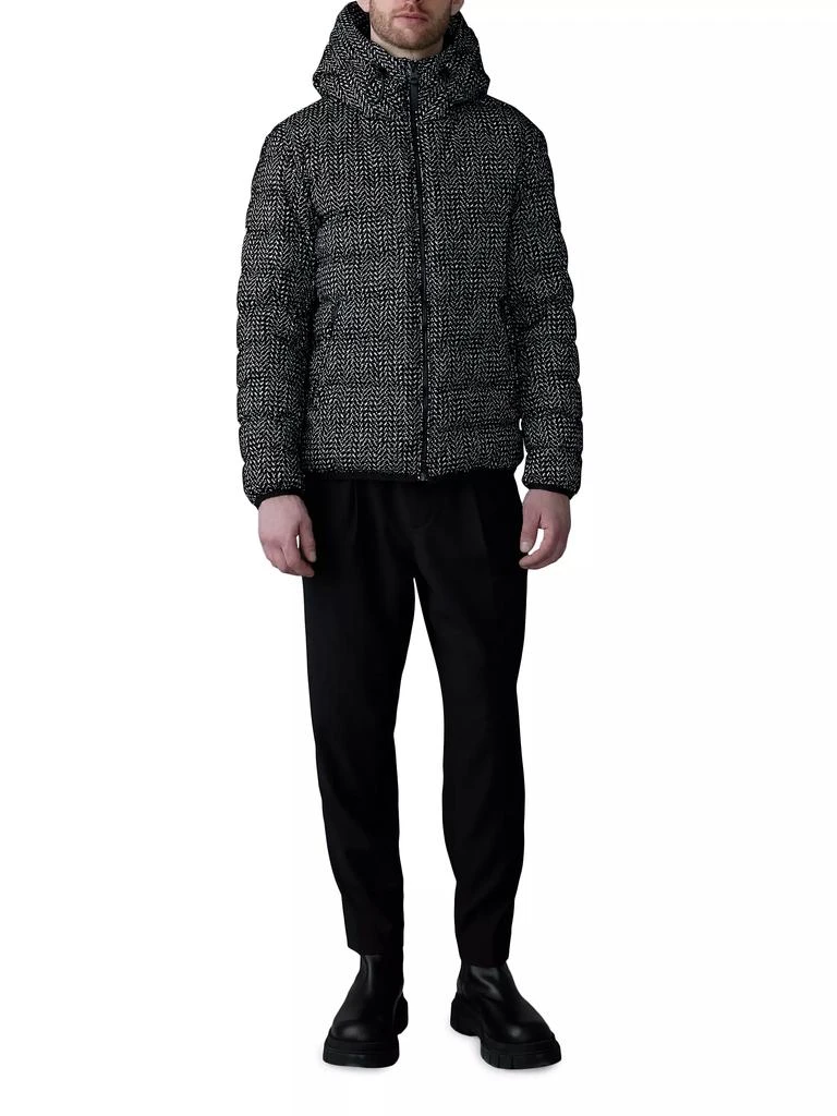 Mackage Jack Chevron &amp; Houndstooth Hooded Down Coat 2