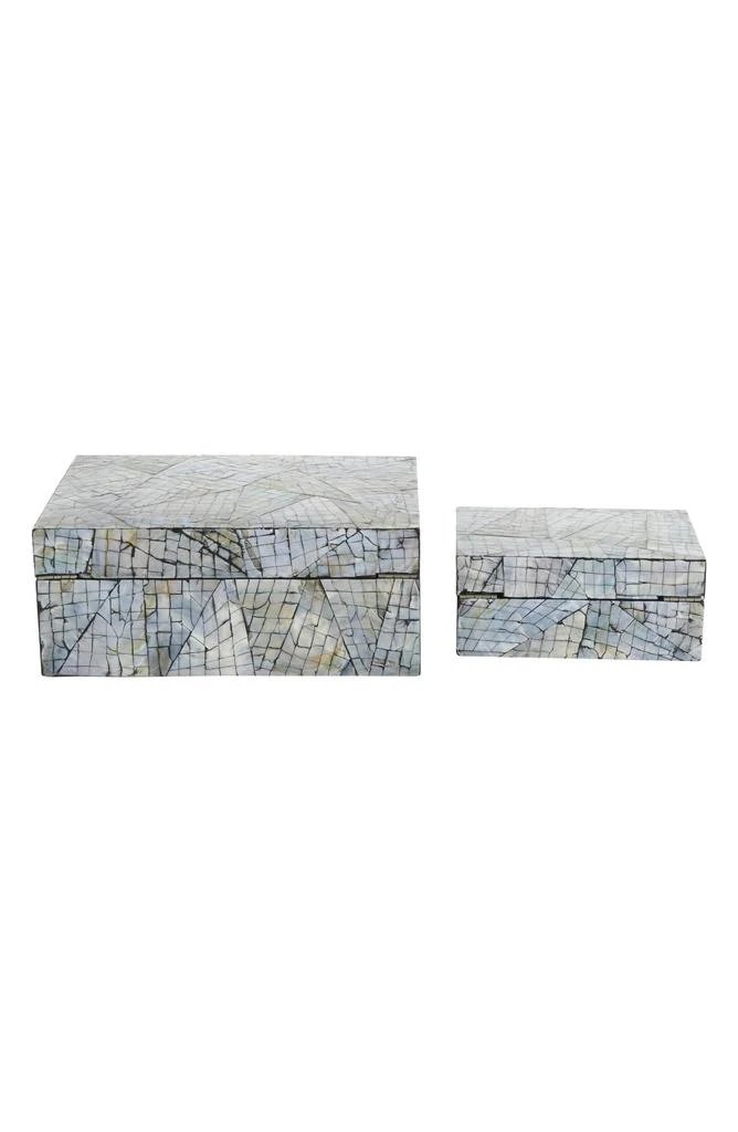 UMA Contemporary Set of 2 Decorative Mother of Pearl Boxes 3