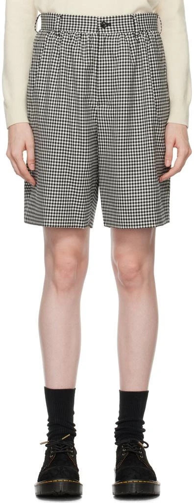 Comme des Garcons Black & White Gingham Check Shorts 1