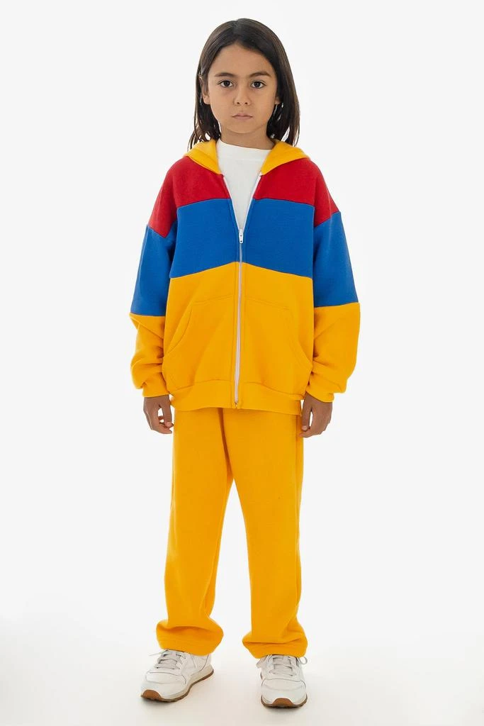 Los Angeles Apparel F1097CB - Kids Flex Fleece Color Block Zip Hoodie 9