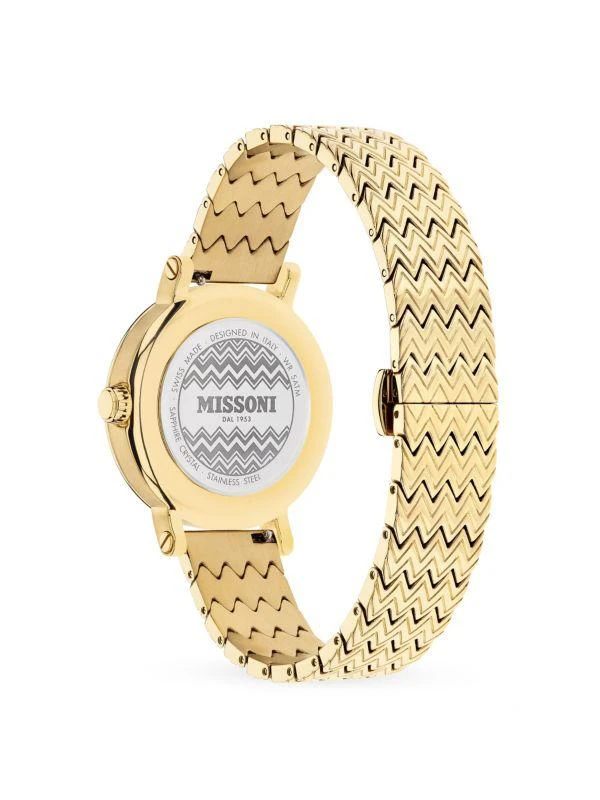 Missoni Melrose 36MM Goldtone Stainless Steel Bracelet Watch 2