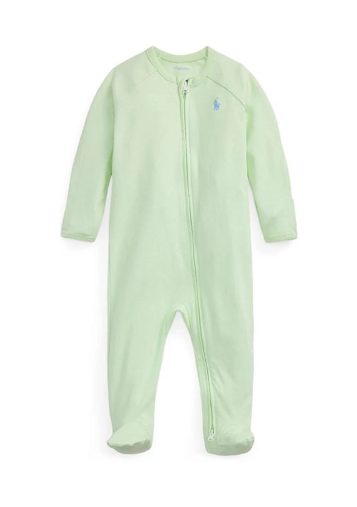 Ralph Lauren Baby Boys Cotton Interlock Footed Coverall