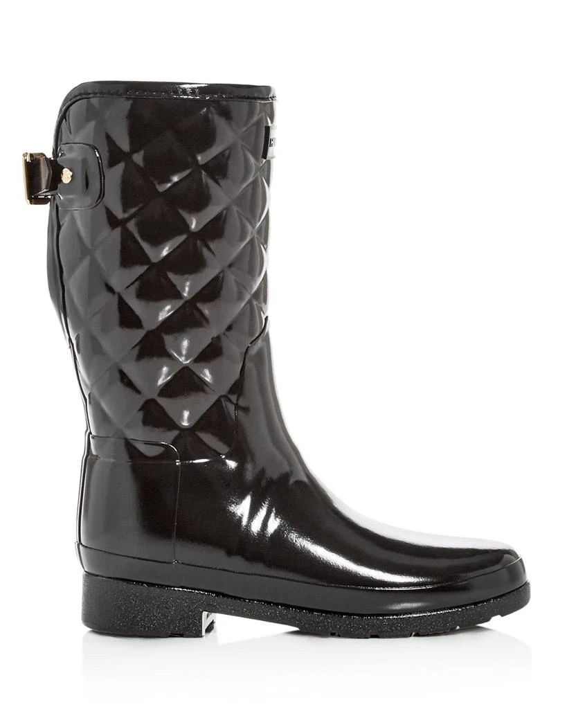 Hunter Women's Refined Quilted Gloss Rain Boots 2