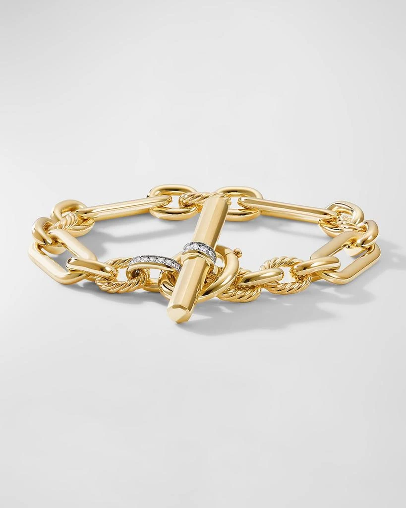 David Yurman Lexington Chain Bracelet with Diamonds in 18K Gold, 9.8mm 1