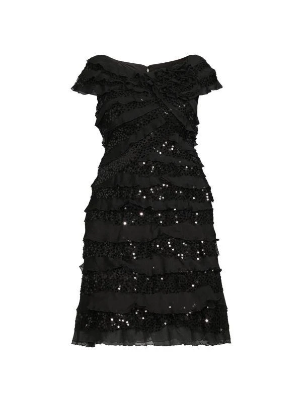 Tadashi Shoji Sequin Ruffle Midi Dress 3
