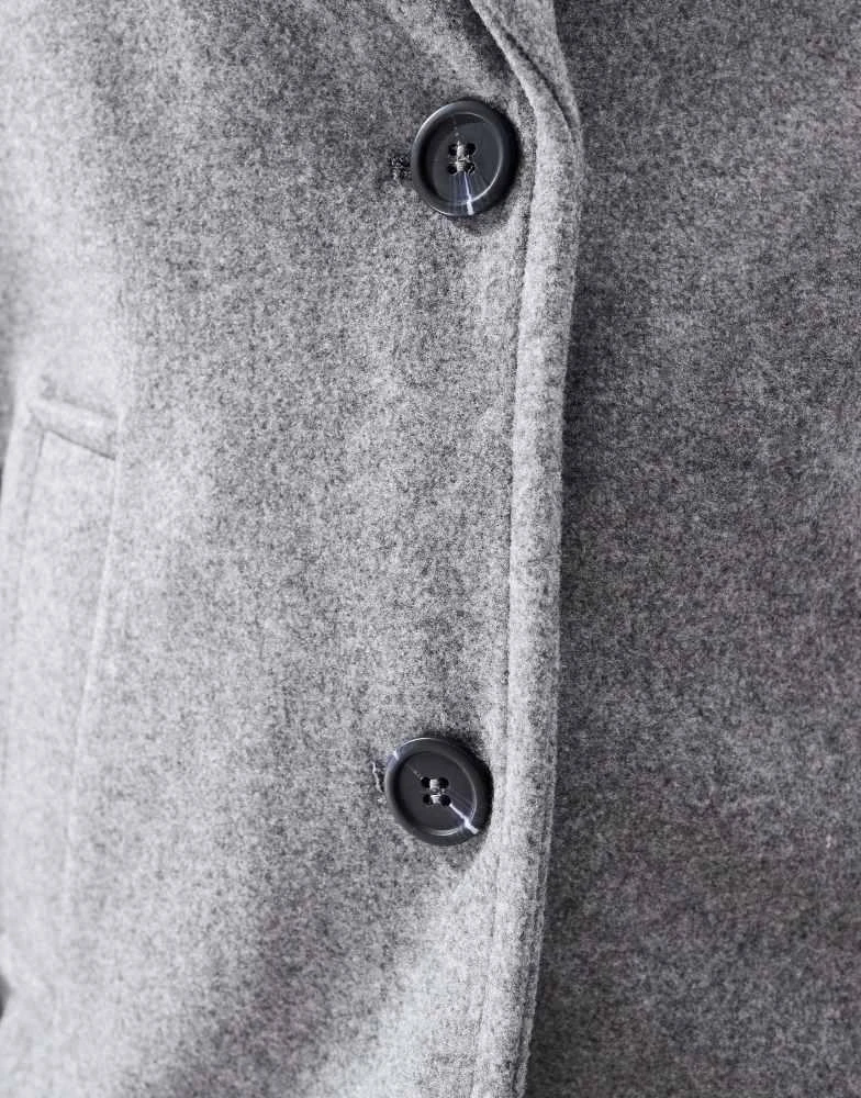 Bershka Bershka oversized tailored coat in grey 3