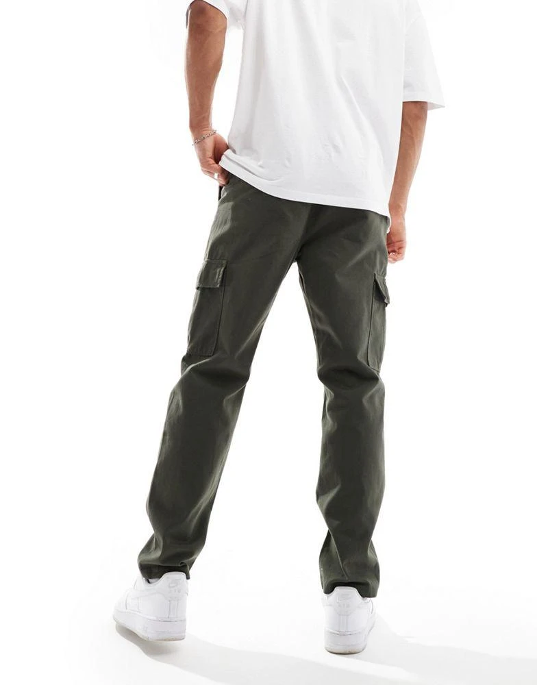 New Look New Look cargo trousers in khaki 2