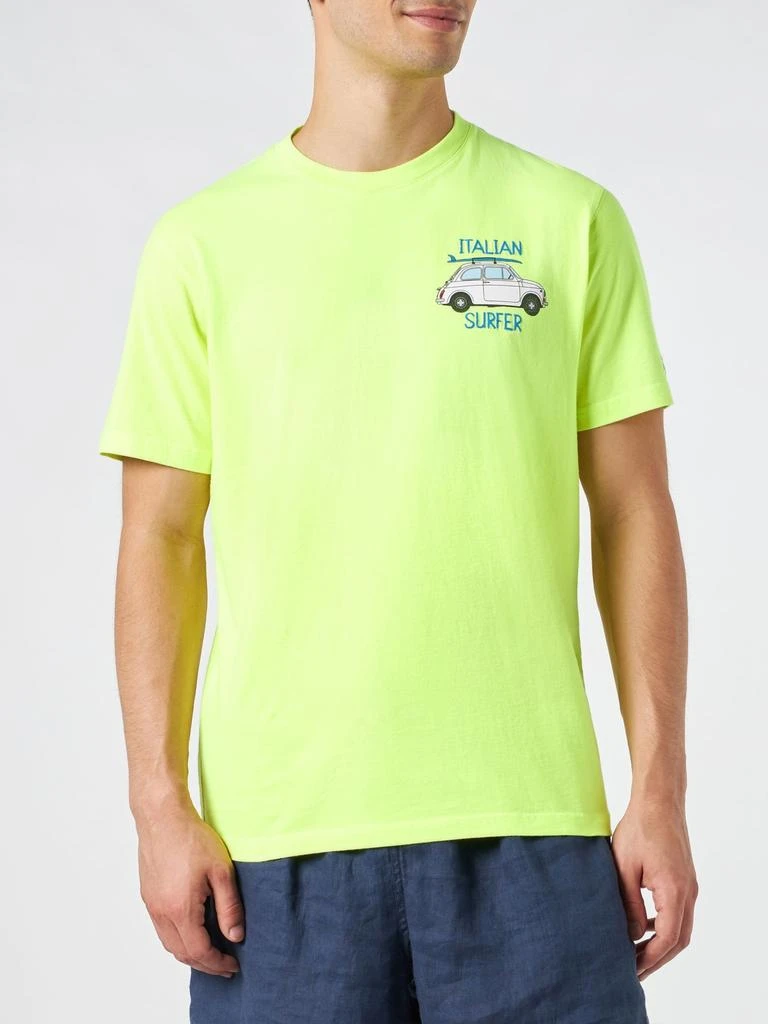 Mc2 Saint Barth Man Cotton T-shirt With Fiat 500 Print | Fiat 500© Special Edition 1